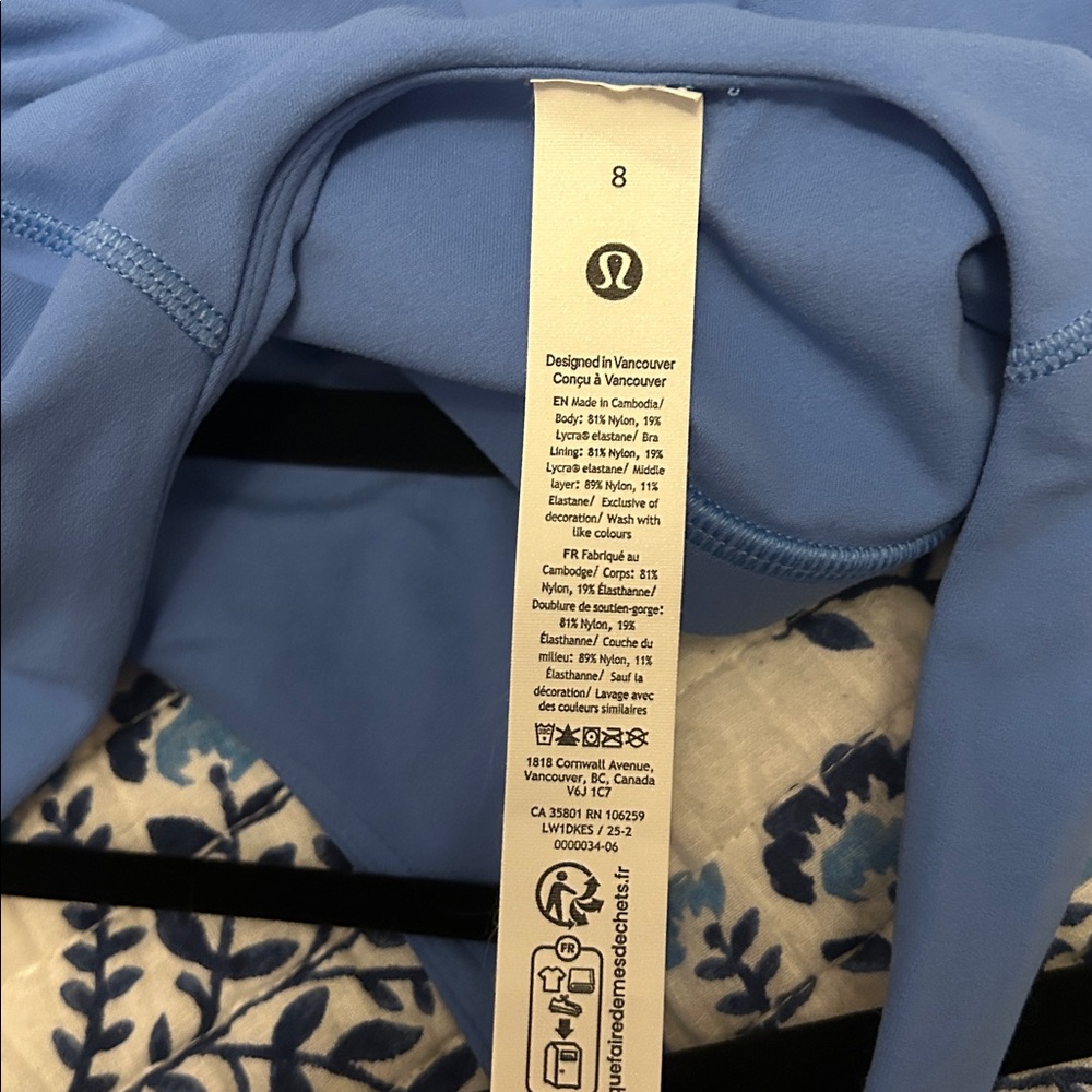 NWOT lululemon pool party colored workout top - Picture 3 of 5